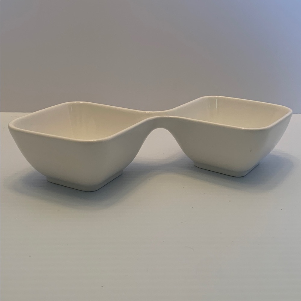 10 Strawberry Street Double Condiment Serving Bowl - Picture 4 of 8